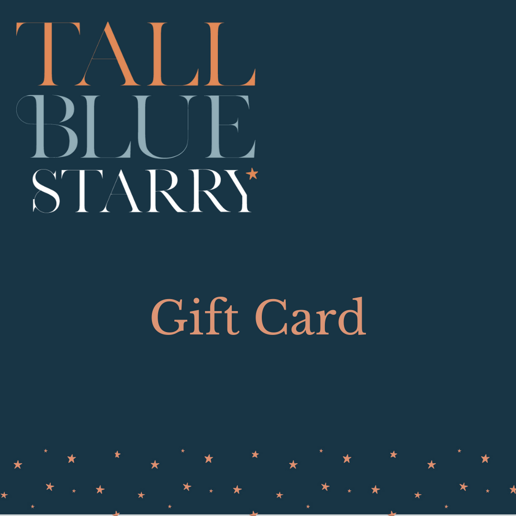 Tall Blue Starry Gift Card