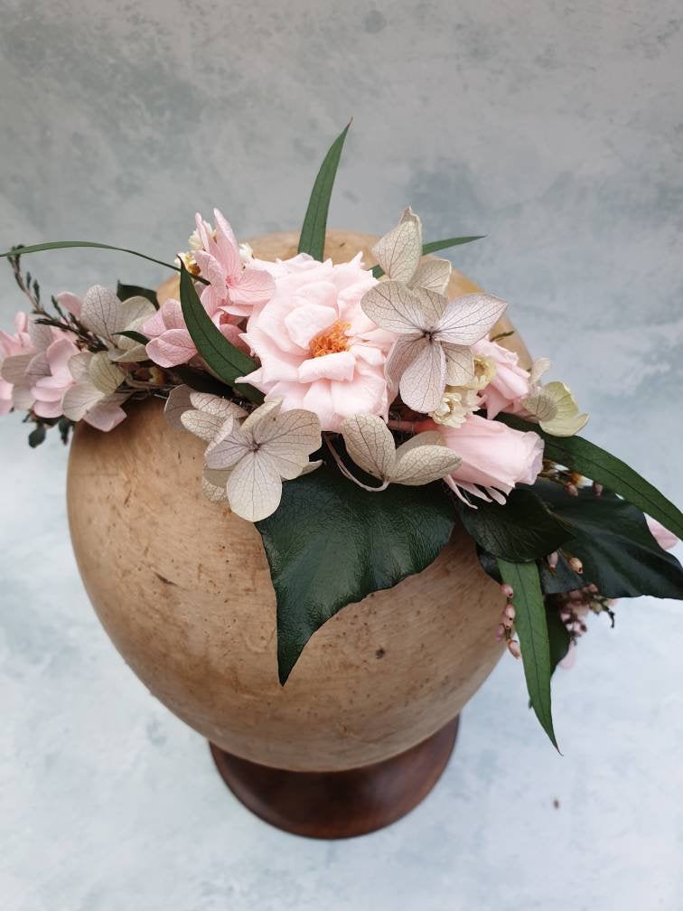Wild rose wedding flower crown