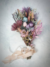 Load image into Gallery viewer, Soft pastel rainbow dry flowers bouquet
