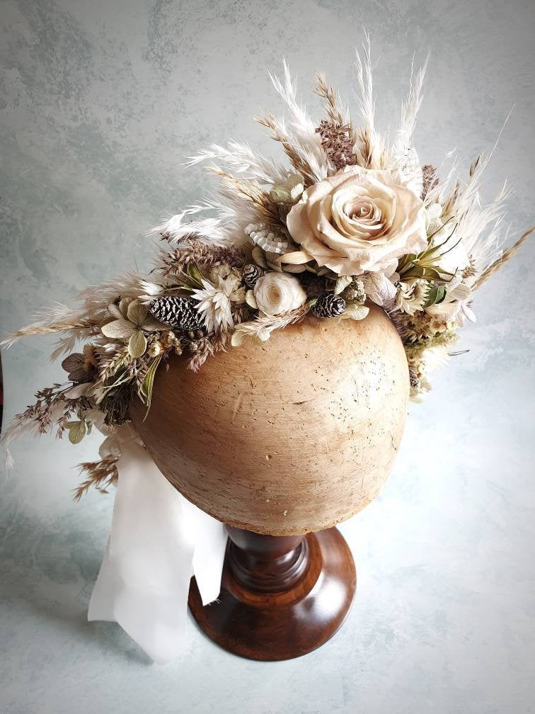 Winter wedding headpiece