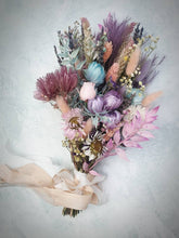 Load image into Gallery viewer, Soft pastel rainbow dry flowers bouquet
